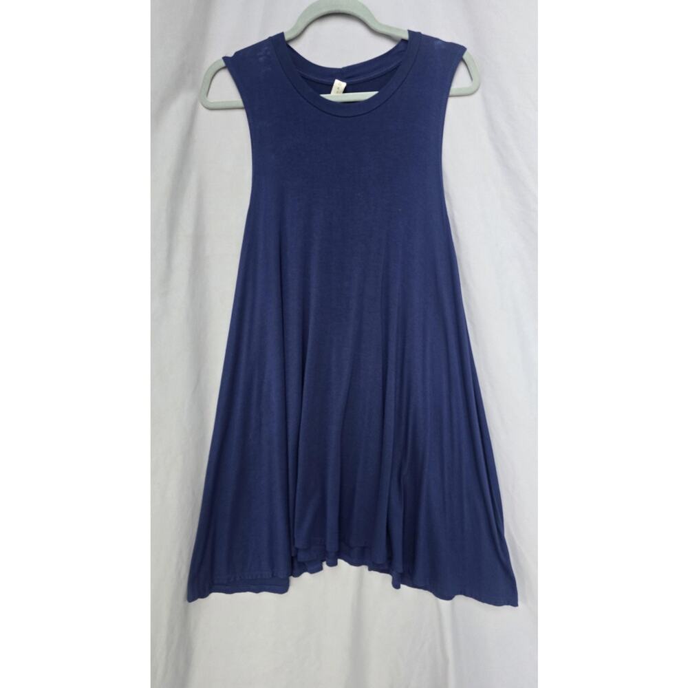 Cookies Hawaii Tank Dress Womens Small Blue Sleeveless Swing Stretch Jersey